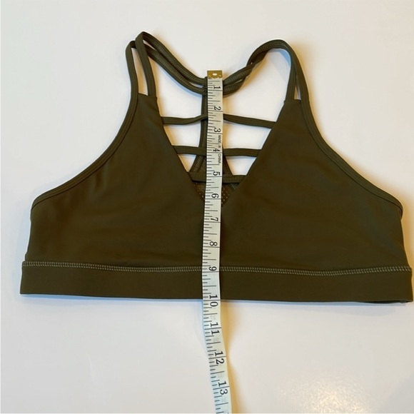 Zyia olive grid strappy mesh back sports bra - Picture 11 of 11